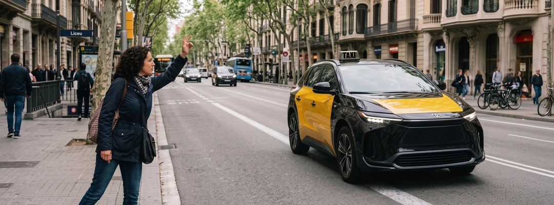 Toyota bZ4X: nuevo taxi eléctrico en Barcelona